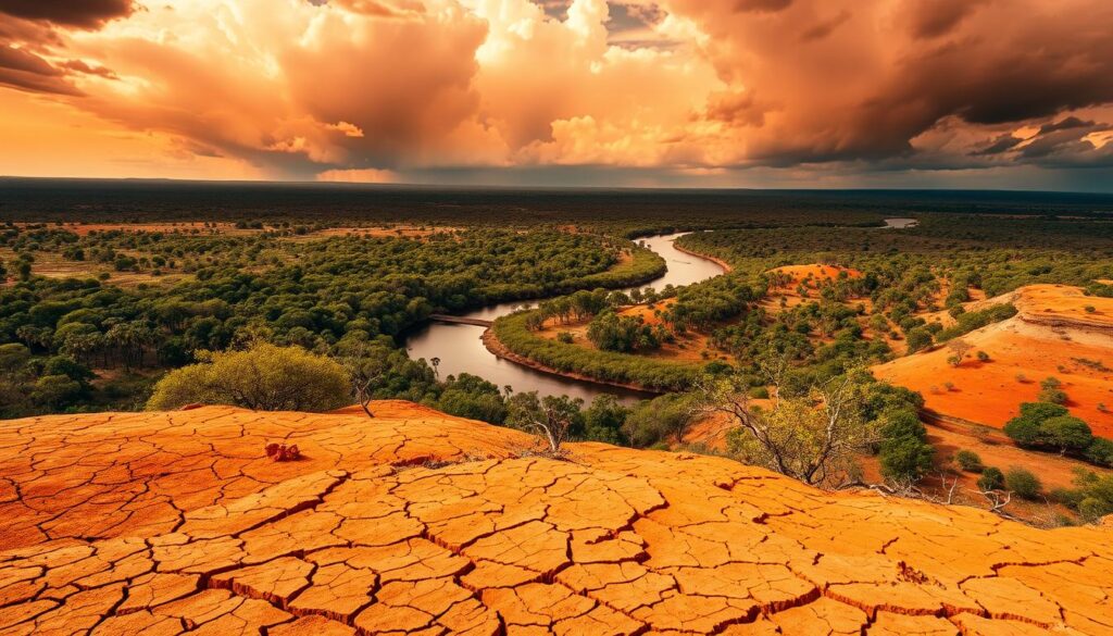 Trockenzeit und Regenzeit