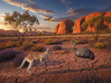 tiere im outback australiens